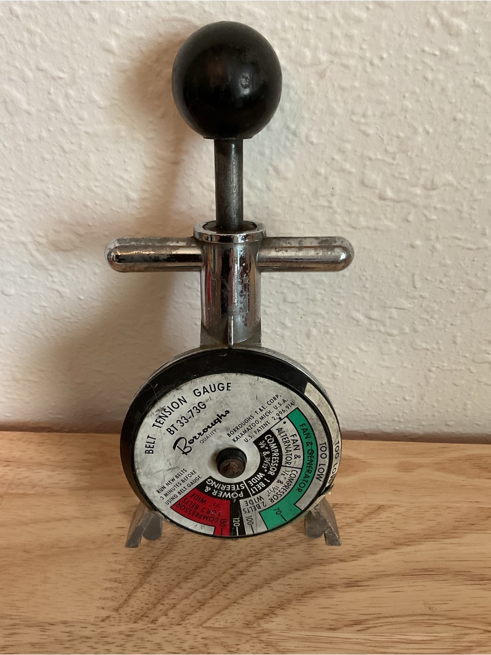Burroughs Belt Tension Gauge BT33-73G Vintage